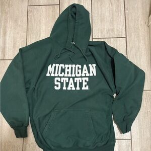 Men’s Vintage Green Michigan State Hoodie SIZE LARGE